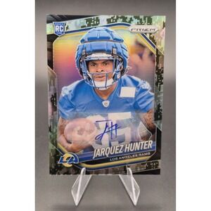 2025 Panini Prizm Jarquez Hunter #353 Rookie Autographs Camo Prizm /25 RC Rams